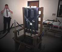 Electric Chair With Injection Gurney Background